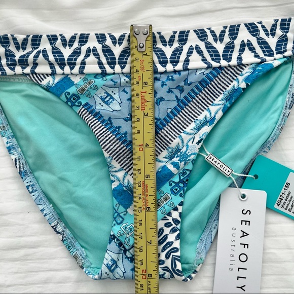 💙👙Seafolly bikini bottoms NWT in fun blue print - Picture 4 of 13